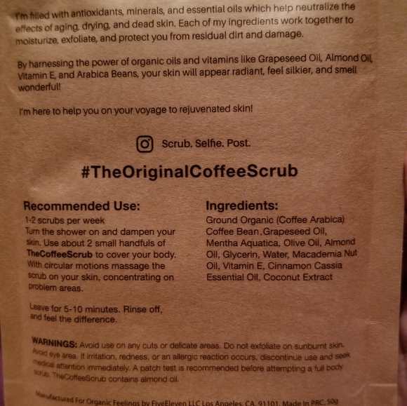 The coffee scrub in coconut scent - Picture 2 of 2